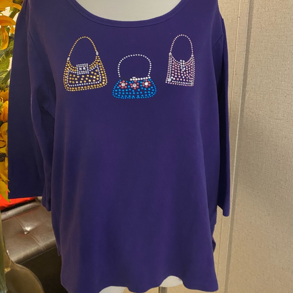 Bedazzled purple Quacker factory top